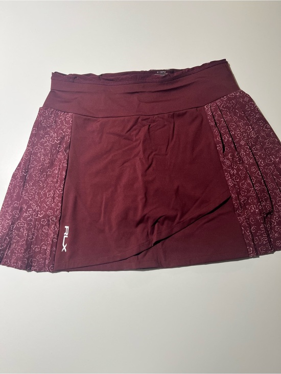 Ralph Lauren Dresses & Skirts - Ralph Lauren RLX Maroon Athletic Mini Skirt with Patterned Side Panels
